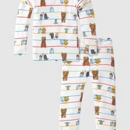 GAP Girls Character-Based Graphic Print Crew Neck Pure Cotton Clothing Set-image-97