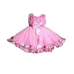 dress collection Baby Girls Midi/Knee Length Festive/Wedding Dress (Pink, Sleeveless)Nice Dress-picture-31