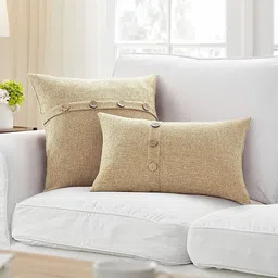 Khooti Beige Square Cushion Covers image 4