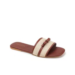 Sole Saga Women Textured Open Toe Flats image 4