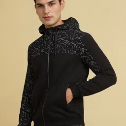 Allen Solly Men Printed Hooded Sweatshirt image 3