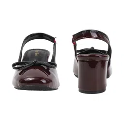 Retro Walk Block Sandals with Bows image 3