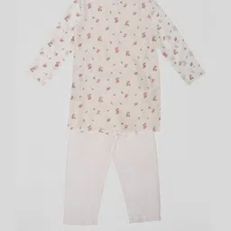 indus route by Pantaloons Boys Floral Printed Regular Pure Cotton Kurta with Pyjamas image 2