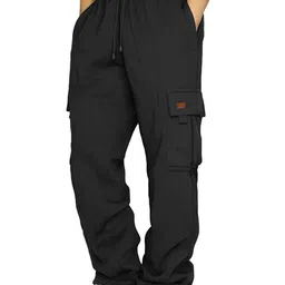 StyleCast x Revolte Men Solid Loose Fit Easy Wash Chinos Trousers-picture-36