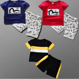 Lofn Unisex Kids Printed T-shirt with Shorts-picture-42