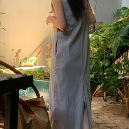 StyleCast Women Round Neck A-Line Midi Dress image 3