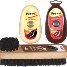 vetro brown sponge natural sponge& black brush Brush-image-0