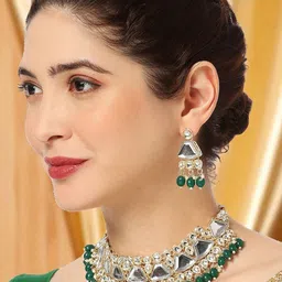 fabula Kundans Studded & Beaded Jewellery Set image 4