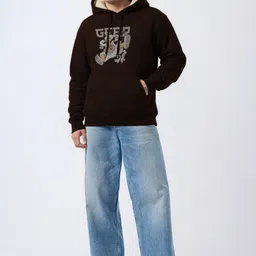 MaverIQ Men Printed Hooded Sweatshirt image 3