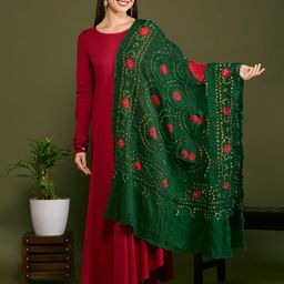 Dupatta Bazaar Bandhani Printed Cotton Dupatta-image-68