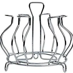 harvic Steel Glass Stand for Dinning Table, Glass Holder for Kitchen Tumbler Holder Stainless Steel Glass Holder-picture-21