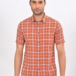 Indian Terrain Men Classic Slim Fit Tartan Checks Checked Casual Shirt-picture-19