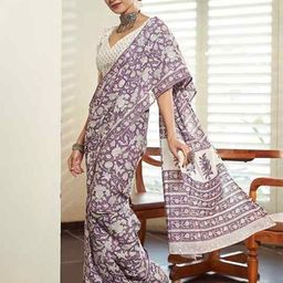 HERE&NOW Pure Cotton Bagru Saree-picture-46