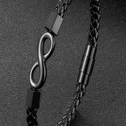 Vientiq Black Leather Bracelet-picture-39