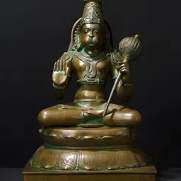 Exotic India Brown Lord Hanuman Idol Showpiece-image-25