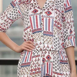 BAESD Printed cotton Shirt With trousers Co-Ords image 2