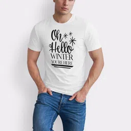 Seekbuylove Men Bio Finish Typography Printed Pure Cotton T-shirt image 2