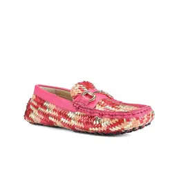 Saint G Women Woven Design Leather Loafers-picture-16