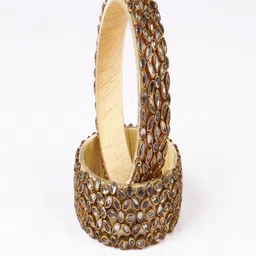Saumakshi Designs Cream Plastic Bangle image 3