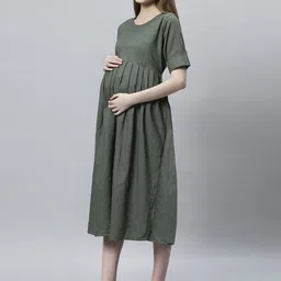 Mammas Maternity Maternity Empire Midi Dress image 2