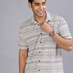 V-Mart Ethnic Motifs Printed Spread Collar Cotton Shirt-picture-25