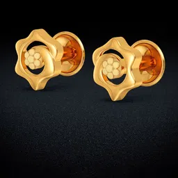 Joyalukkas Women Floral Flair 22Kt Gold Stud Earring - 1.135 g-picture-30