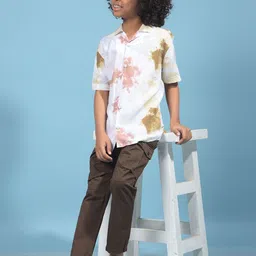 Crimsoune Club Boys Slim Fit Floral Printed Casual Shirt-image-65