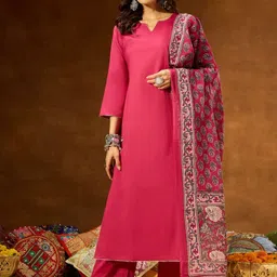 Janasya Women Regular Gotta Patti Pure Cotton Kurta with Trousers & With Dupatta-image-41