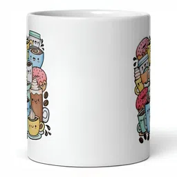 Mr UVD White & Blue Graphic Printed Ceramic Mug 350 ml image 3