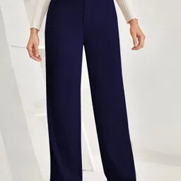 BAESD Women Relaxed Straight Leg High-Rise Trousers-picture-6