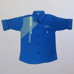FASHION GRAB Boys Classic Fit Typography Printed Spread Collar Cotton Casual Shirt-image-71