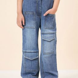 Stylo Bug Girls Relaxed Fit Mid-Rise Light Fade Stretchable Jeans-picture-8