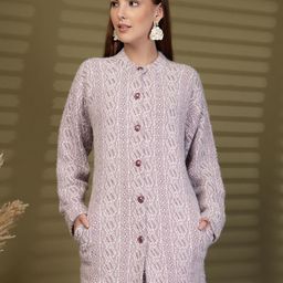Clora Creation Women Printed Woollen Longline Cardigan-picture-46