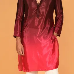 Laalzari Men Ombre Dyed Straight Kurta with Trouser image 2