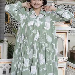 Doriyaan Floral Print A-Line Dress-picture-32