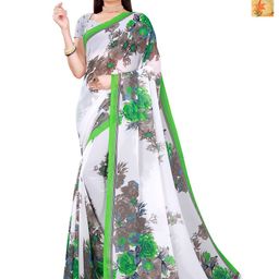 Moda Rapido Floral Pure Georgette Saree-picture-9