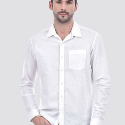 Numero Uno Men Spread Collar Solid Cotton Casual Shirt-picture-34