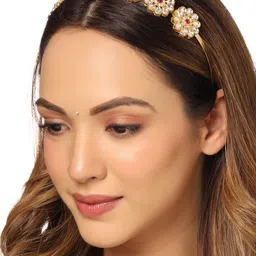 Anouk Women Embellished Kundan Studded Hairband image 3
