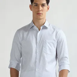 Arrow Men Liberty Geometric Printed Spread Collar Pure Cotton Formal Shirt-picture-13