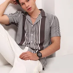 SHOWOFFFF Men Comfort Striped Casual Shirt-picture-25