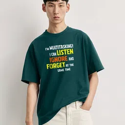 TOGS & TERRE Men Typography Printed Round Neck Cotton Oversized T-shirt-picture-31