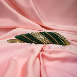 Luxurious Set Of 26 Stone Studded & Beaded Bangle image 3