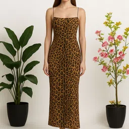 BHUVI STYLES Animal Print Sheath Maxi Dress-picture-14