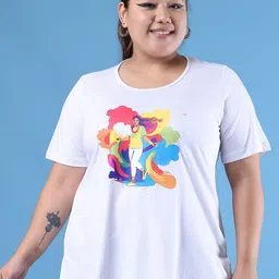 theRebelinme Women Printed T-shirt image 1