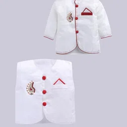 Covetus Kids-Boys Art Silk Solid Kurta Sets image 3