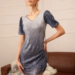 The Roadster Lifestyle Co Embellished Mini Dress-image-9