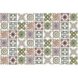 INDIAN ROYALS Green & Yellow Printed Self Adhesive Waterproof Wallpaper-image-49