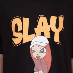 Tromko Women Pack of 2 Graphic Printed Round Neck Cotton Oversized T-shirts image 3