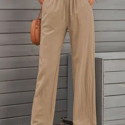 KPOP Women Solid Mid-Rise Original Trousers-image-49