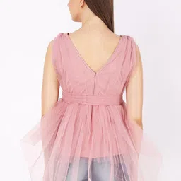 JAKANARY Net Fit & Flare Midi Dress image 5